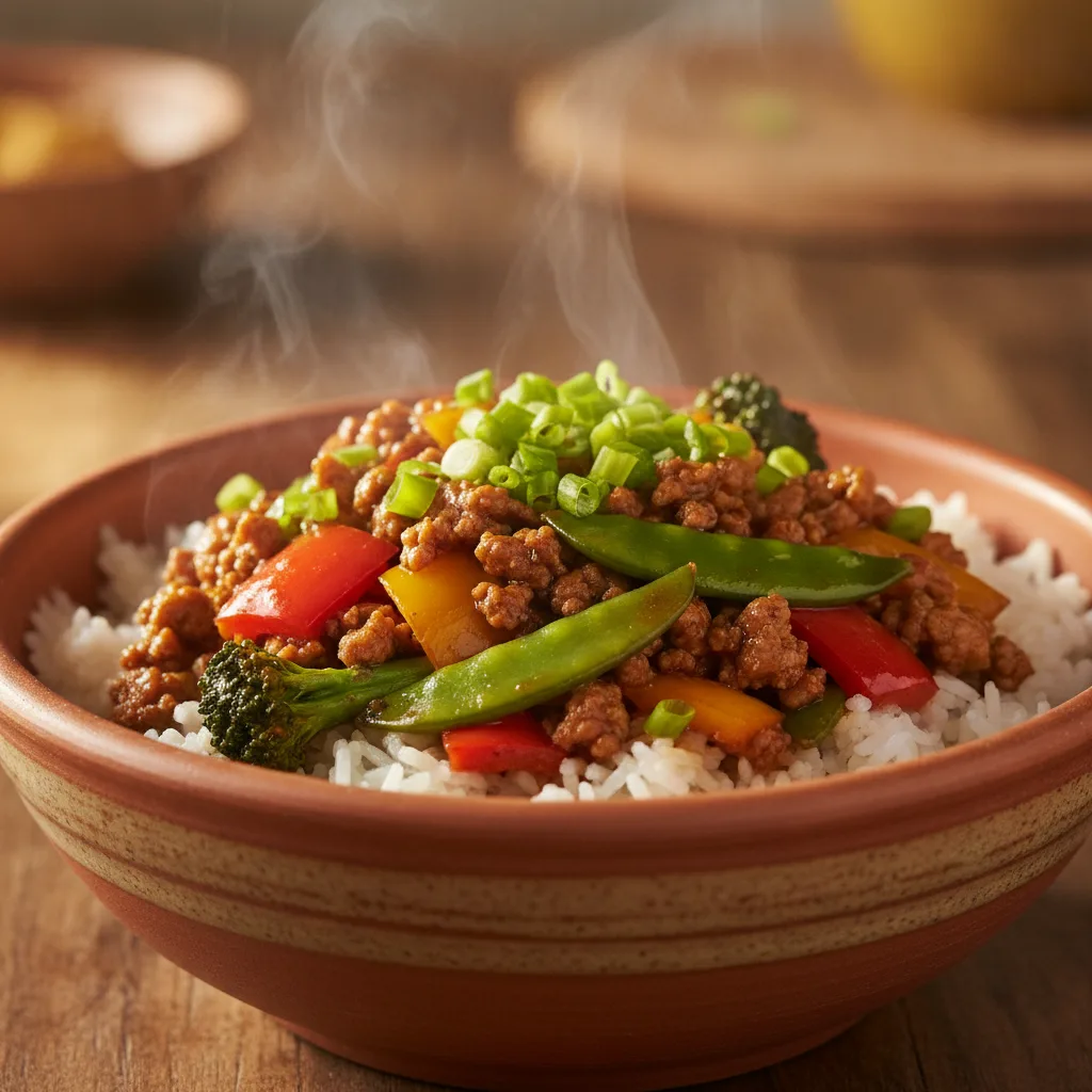 Turkey and veggie stir fry